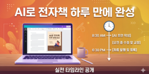 Ai 로 전자책 하루만에 완성 이미지.