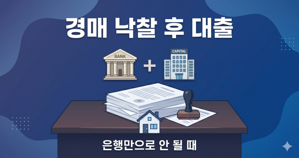 경매 낙찰 후 대출 은행 캐피탈 경험