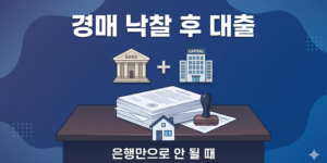경매 낙찰 후 대출 은행 캐피탈 경험